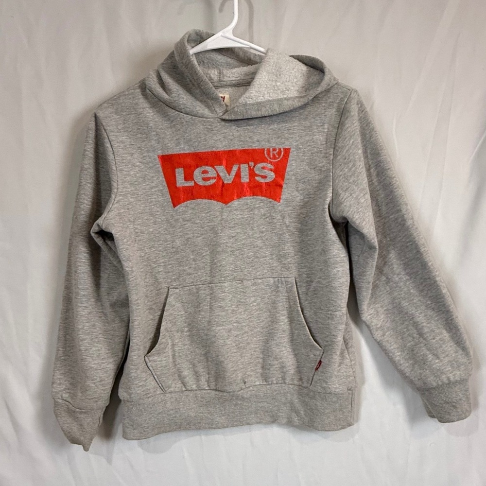 Kids Levi's Gray Hoodie Sweatshirt Logo Medium M 10- 12 Years‎